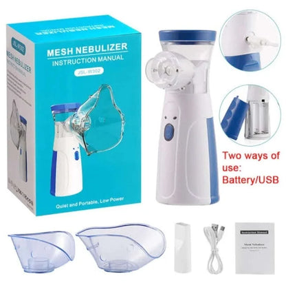 Portable Mesh Nebulizer (Model JSL-WNE02) – Quiet, Handheld Ultrasonic Inhaler for Respiratory Relief, Kids and Adults