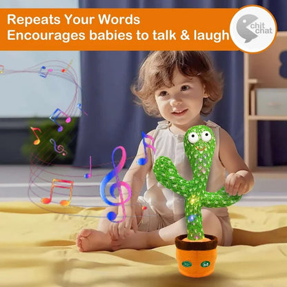 Dancing Mimicking Talking Cactus Toy,Funny Gift for Toddler 1 2 3 Year