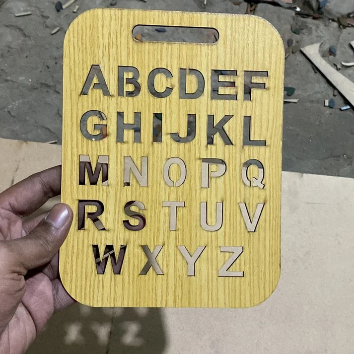 Early Learning Wooden Stencil Board Set – ABC, Numbers &amp; Alifbey (Pack of 3)
