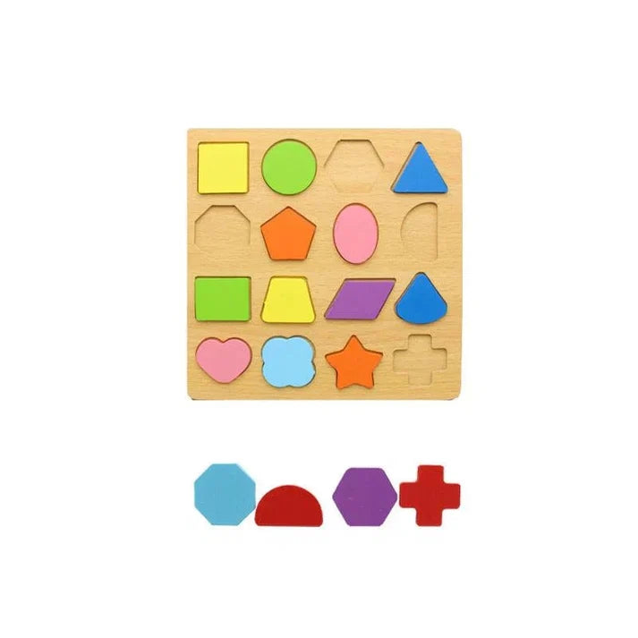Early Educational Wooden Colorful 3D Learning Board (Sharp your kids Thinking Skills) 4 in 1 Bundle